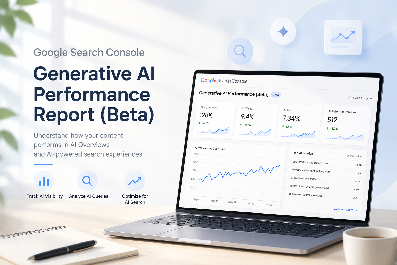 Google Search Console Generative AI Performance Report